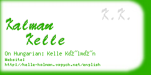 kalman kelle business card